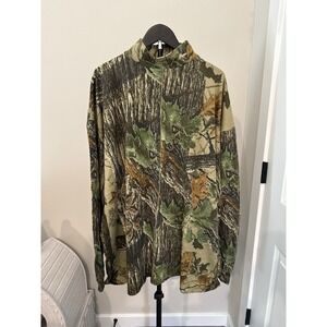 Duxbak Realtree Camo Mock Neck Long Sleeve Hunting Shirt Mens 3XL USA